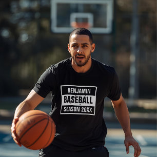 retro Baseball Season 20XX black T-Shirt