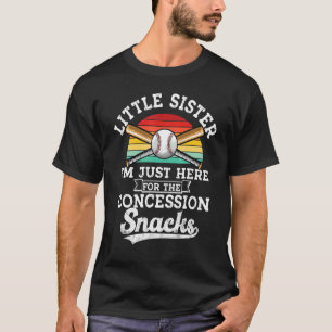 Retro Baseball Sister I'm Just Here For Concession T-Shirt