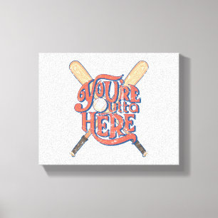 Retro Baseball Softball Fan Design Canvas Print