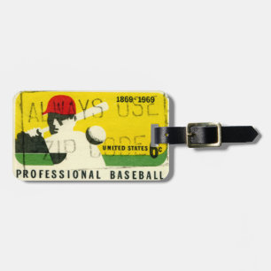 Retro Baseball Sports Luggage Tag
