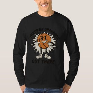 Retro Basketball Grandma Proud Grandson Supporter T-Shirt
