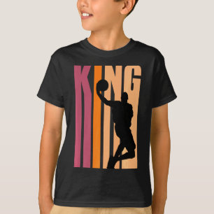 Retro basketball king birthday boy mens dad kids s T-Shirt