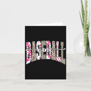 Retro Basketball Nana Game Day Cute Stripes Card