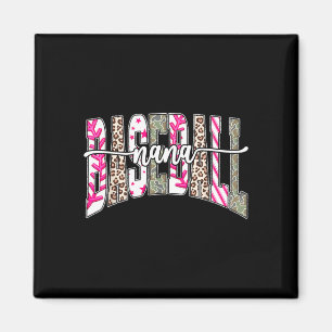 Retro basketball nana game day cute stripes magnet