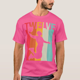 Retro Basketball Player 12 Years Gifts For Men Boy T-Shirt