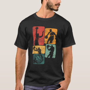 Retro Basketball Player Baller Sport Team Vintage T-Shirt
