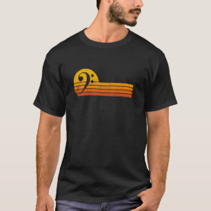 Retro Bass Clef Bass Player Bassist Vintage Musici T-Shirt