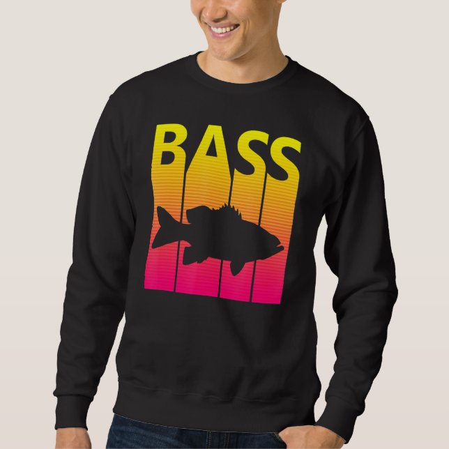 Retro Bass Fishing Sweatshirt (Front)