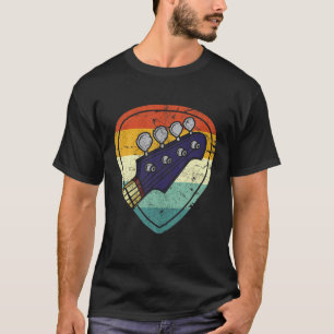 Retro Bass Guitar Pick Vintage Guitarist Bassist S T-Shirt