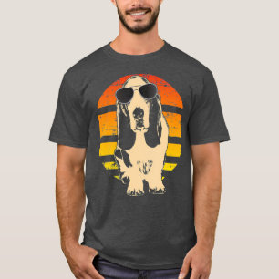 Retro Basset Hound Men Women Kids Gift T-Shirt
