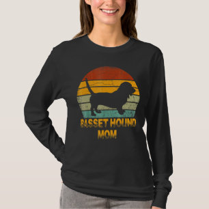 Retro Basset Hound Mum Doxie Dog Owner Mother Pet T-Shirt