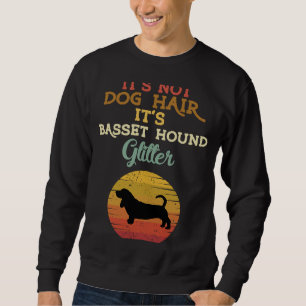 Retro Basset Hound Mum Women Men Basset Owner Sweatshirt