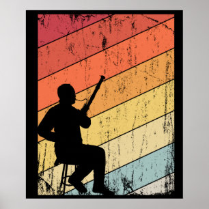 Retro Bassoon Player Gifts Jazz Music Bassoon Poster