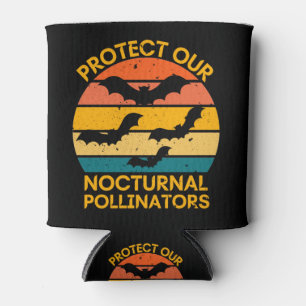 Retro Bat Vintage Spooky Can Cooler