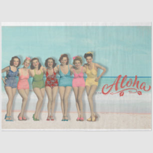 Retro Bathing Beauties Decoupage Tissue Paper