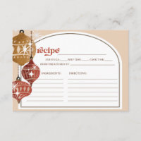Retro Bauble Ornament Christmas Bridal Recipe red