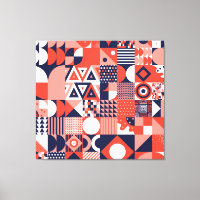 Retro Bauhaus design, colourful geometric.