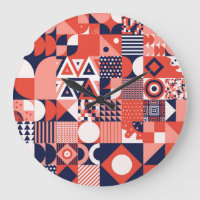 Retro Bauhaus design, colourful geometric.