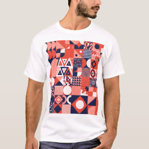Retro Bauhaus design, colourful geometric. T-Shirt