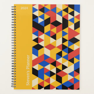 Retro Bauhaus Geometric Personalised Planner