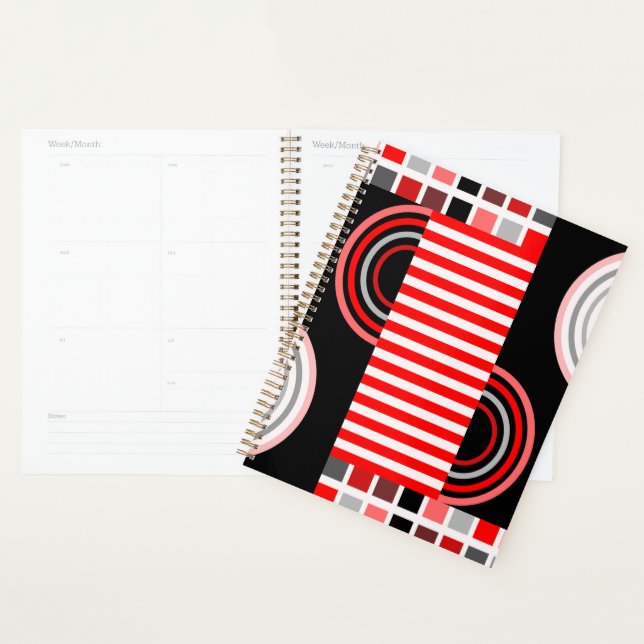 Retro Bauhaus Pattern  Planner (Display)