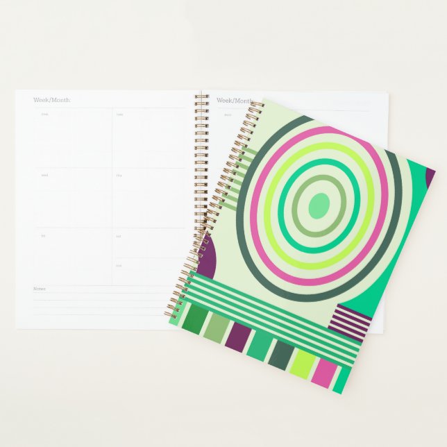 Retro Bauhaus Pattern  Planner (Display)