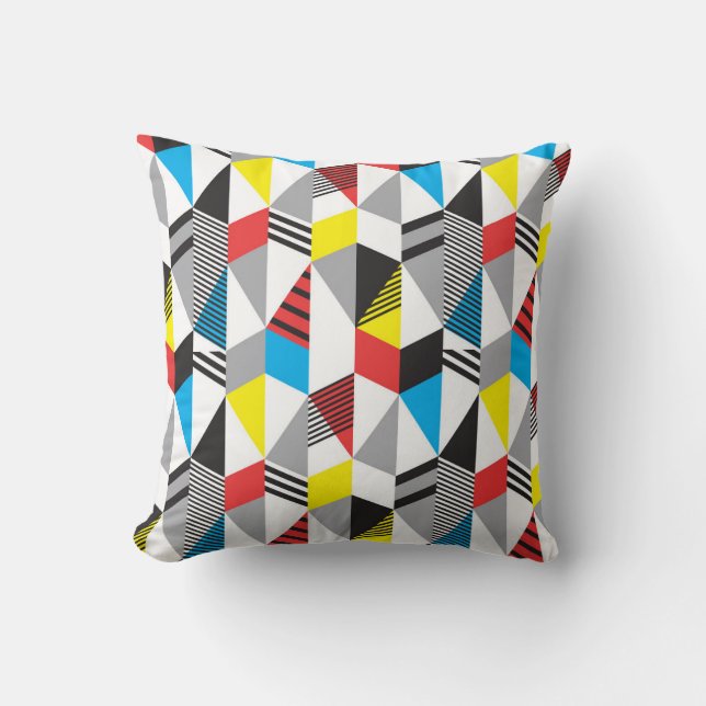 Retro Bauhaus Style: Seamless Abstract Cushion (Front)