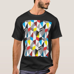 Retro Bauhaus Style: Seamless Abstract T-Shirt