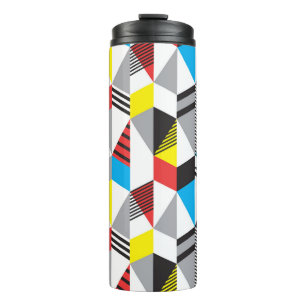 Retro Bauhaus Style: Seamless Abstract Thermal Tumbler