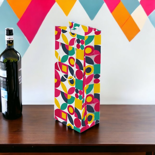 Retro Bauhaus  Wine Gift Bag (Creator Uploaded)