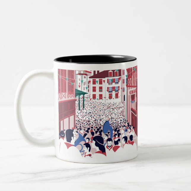 Retro Bayonne Two-Tone Coffee Mug (Left)