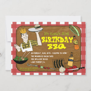 Retro BBQ Party Invitation