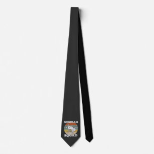 Retro BBQ Smoker Squad Est.1976 T-Shirt Tie