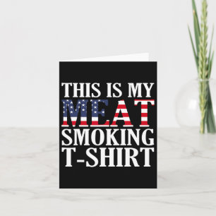 Retro Bbq Smoker Vintage Us Flag This Is My Meat S Card