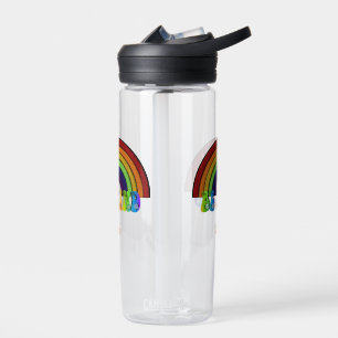 Retro Be Kind LGBTQ Rainbow Positivity Water Bottle