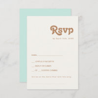 Retro Beach | Aqua Song Request RSVP Card
