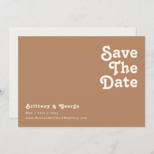 Retro Beach Brown Horizontal Save The Date