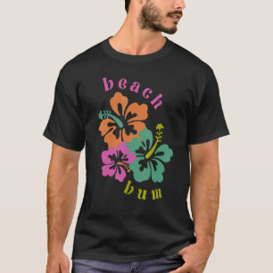 Retro Beach Bum Coconut Girl Summer Beach Paradise T-Shirt