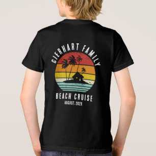 Retro Beach Cruise Family Matching Personalised Tri-Blend Shirt