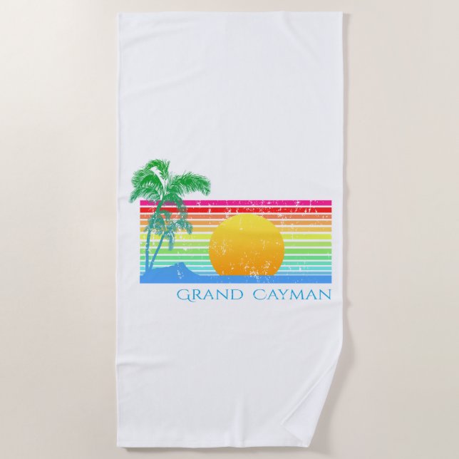 Retro Beach Grand Cayman Towel (Front)