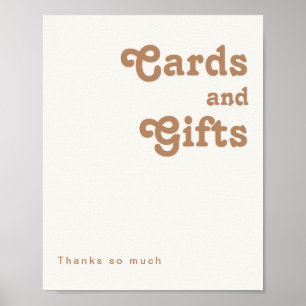 Retro Beach Ivory Cards and Gifts Sign