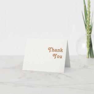 Retro Beach Ivory Folded Thank You Card