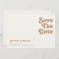 Retro Beach | Ivory Horizontal Save The Date