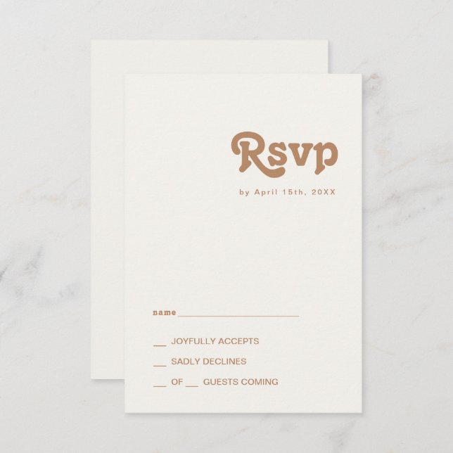 Retro Beach | Ivory RSVP Card (Front/Back)