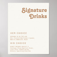 Retro Beach | Ivory Signature Drinks Sign