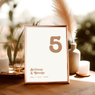 Retro Beach   Ivory Table Number