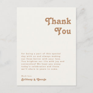 Retro Beach   Ivory Table Thank You Card