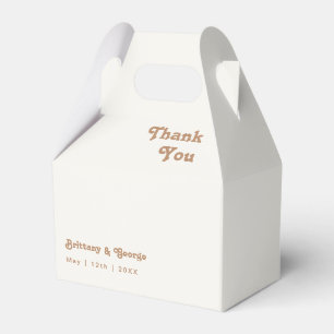 Retro Beach Ivory Wedding Favour Box