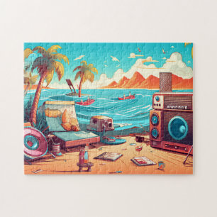 Retro Beach Jigsaw Puzzle