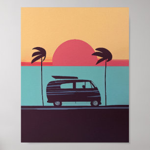 Retro Beach Life - A Summer Adventure Poster